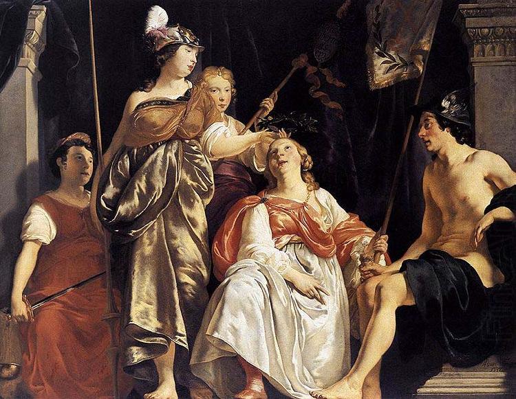 Abraham van den Tempel Minerva Crowns the Maid of Leiden oil painting picture